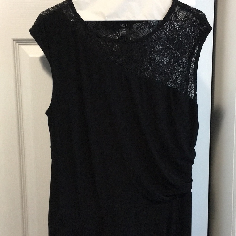 Black lace back maxi